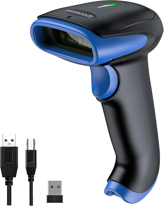 Symcode Wireless Bluetooth Barcode Scanner, 3-in-1 Bluetooth & USB Wired & 2.4G by ProfessionalBarcodeScanner