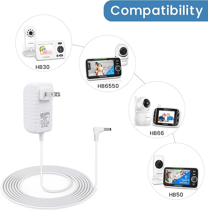 5V Charger for Hello Baby Monitor HB6550, Replacement Power Adapter - Image 2