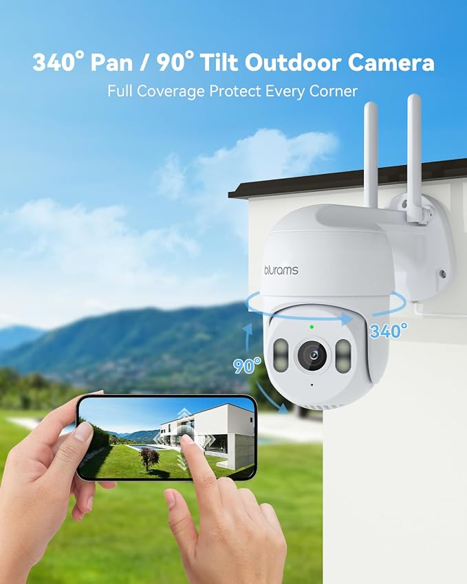 blurams 2K Outdoor Camera Wired, 5GHz/2.4GHz Wi-Fi Cameras - Image 6