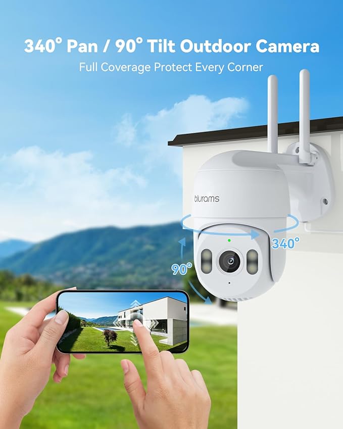 blurams 2K Security Camera Outdoor, 360° PTZ Outside Cameras - Image 5