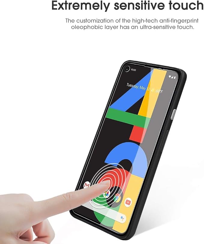 OMOTON Screen Protector for Google Pixel 4a, Scratch - Image 4