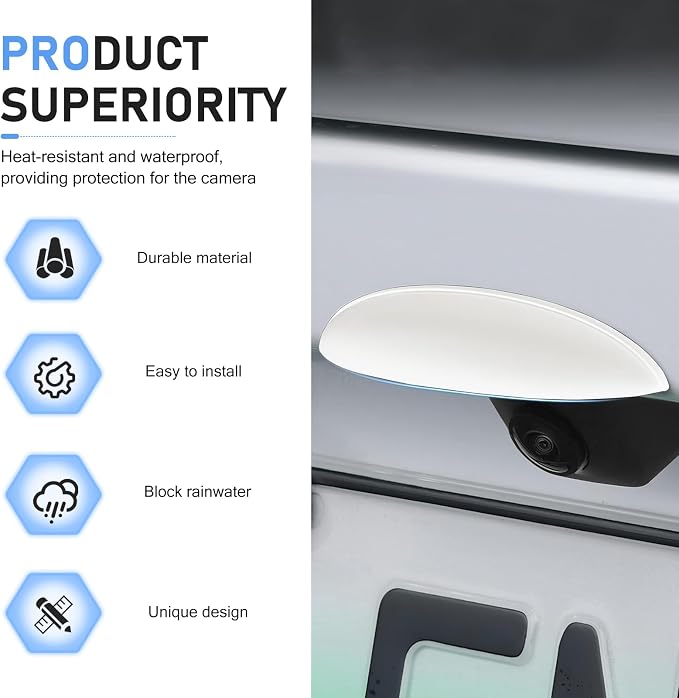 Car Rear View Camera Anti-Rain Cover, Plastic Back Up Camera Shield, Vehicle - Image 3