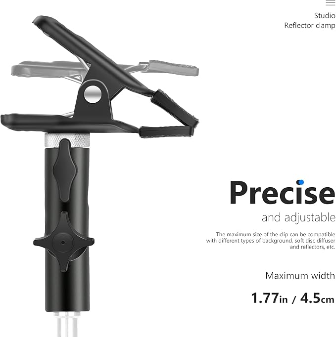 Neewer 3 PCS Photo Studio Heavy Duty Metal Clamp Holder - Image 6