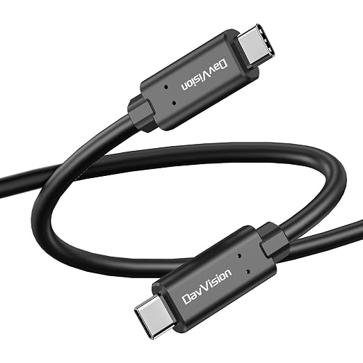 USB C Fiber Optic Cable 25FT Bidirectional Transmission, 10Gbps&PD 60W USB 3.2 by DavVision