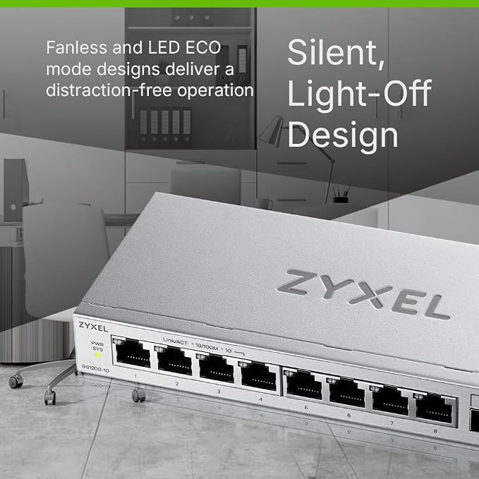 Zyxel 8-Port Network Switch | Web Managed Gigabit Ethernet Splitter | 8X GbE + - Image 5