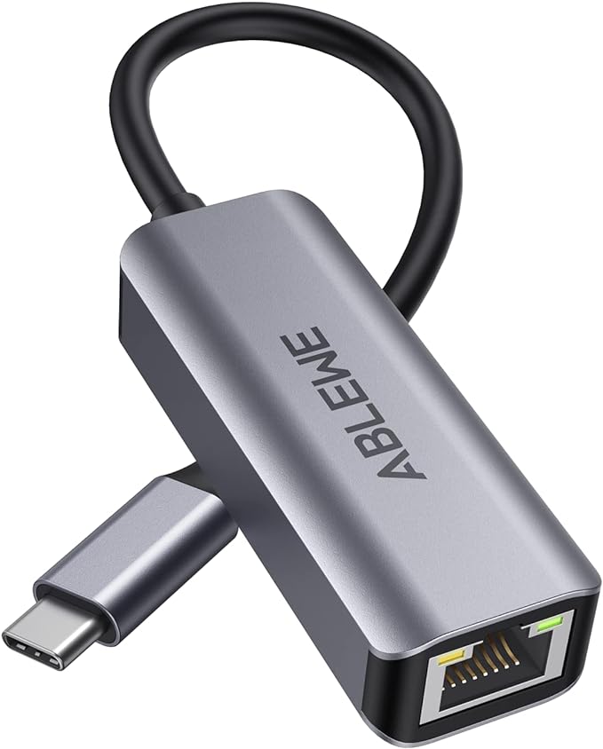 USB C to Ethernet Adapter, ABLEWE Type-C to RJ45 Gigabit Ethernet Adapter by ABLEWE