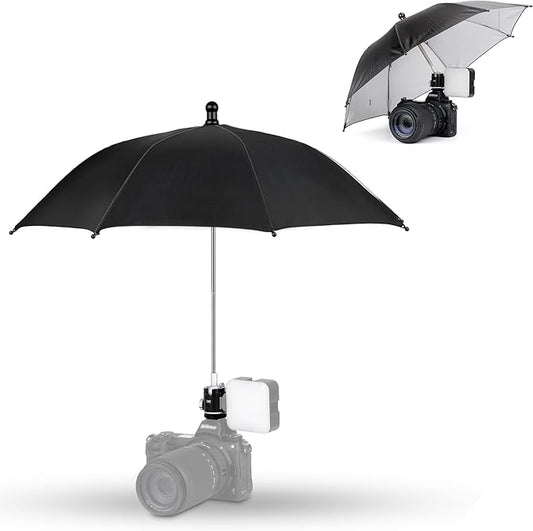3 Level Height Adjustable Camera Hot Shoe Umbrella, Upgrade Rain Umbrella by Kiorafoto