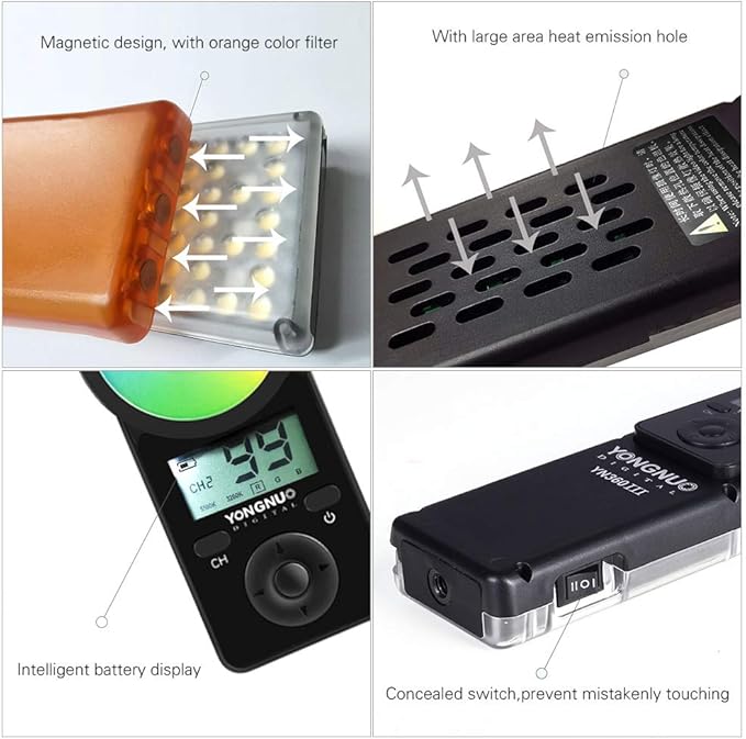 YONGNUO YN360 III YN360III LED Video Light 5600K, Handheld Photography Ice Light - Image 7
