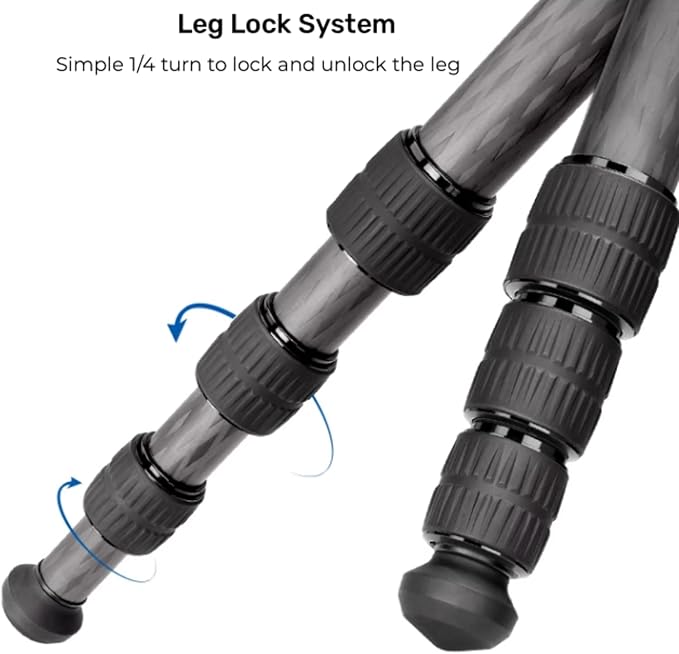 Leofoto MP-284 CF Monopod Carbon Fiber 65" Tall 4 Section - Image 2
