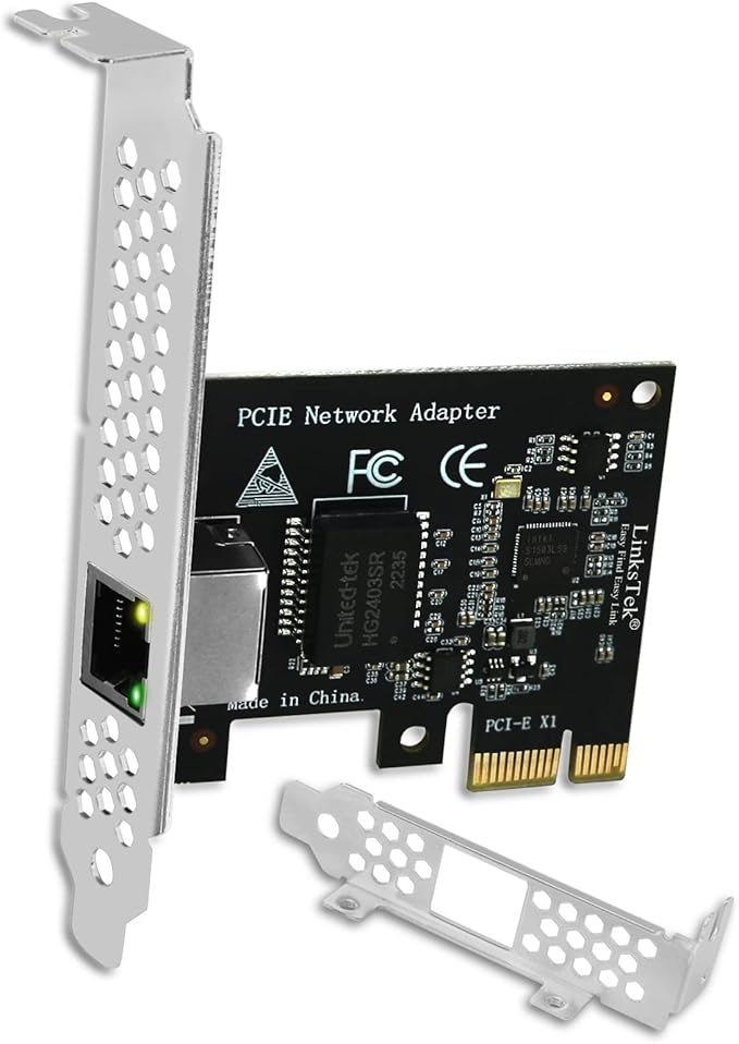 PCI Express X1 Interface to 2.5GbE RJ45 Ports Network Adapter by LinksTek