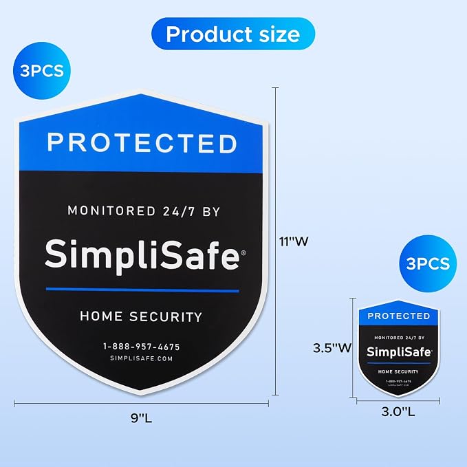 3PCS Yard Sign Compatible for SimpliSafe Home Security System, and 3PCS - Image 3