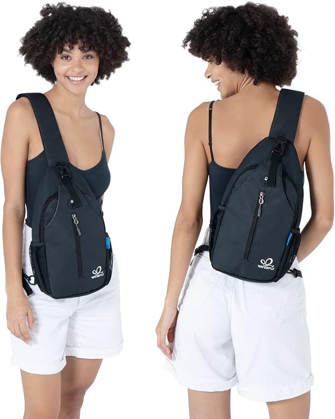 WATERFLY Small Hiking Sling Bag: Crossbody Sling Backpack Chest Bag Daypack - Image 6