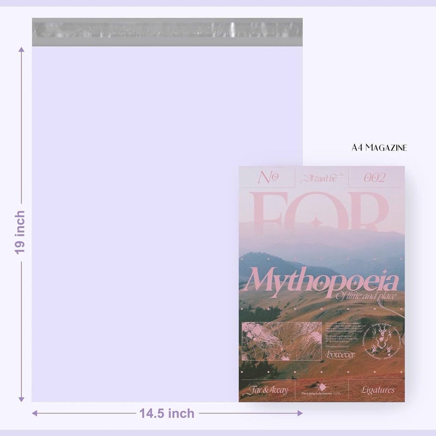 Metronic Poly Mailers 14.5x19 Large Poly Mailers 500 Pack Self-Seal Shipping Bags, Packaging Bags, Shipping Envelopes, Packaging for Small Business, Boutique, Clothing Lilac Purple