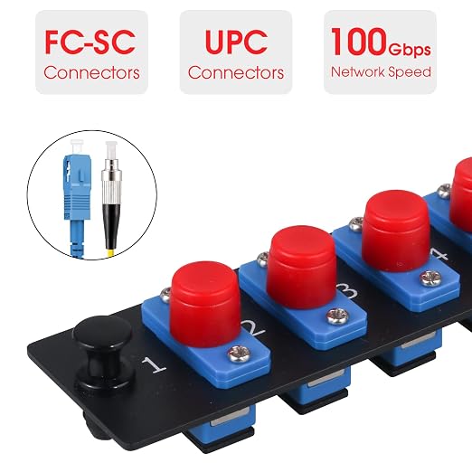 6 Simplex FC/UPC-SC/UPC Fiber Patch Panel - Image 3