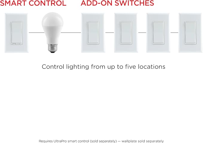 UltraPro 700 Series Add-On Switch QuickFit and SimpleWire, in-Wall White Rocker - Image 2