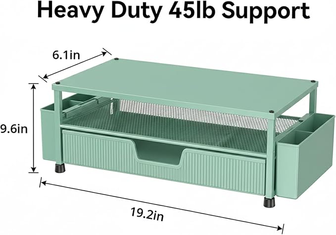 ECOLOVI Desk Organizer and Accessories, 2-Tier Computer Monitor Stand Rise - Image 2