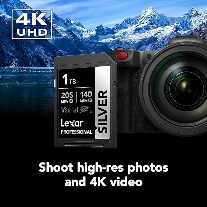 Lexar 1TB Professional Silver SD Card, - Image 3