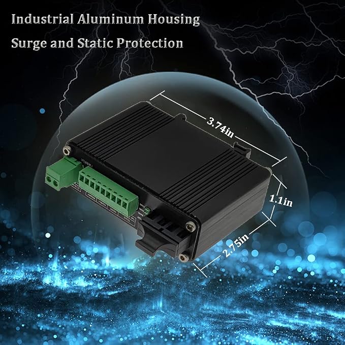 Industrial Grade Serial RS232 RS485 RS422 to Fiber Converter，Bi-Directional - Image 3