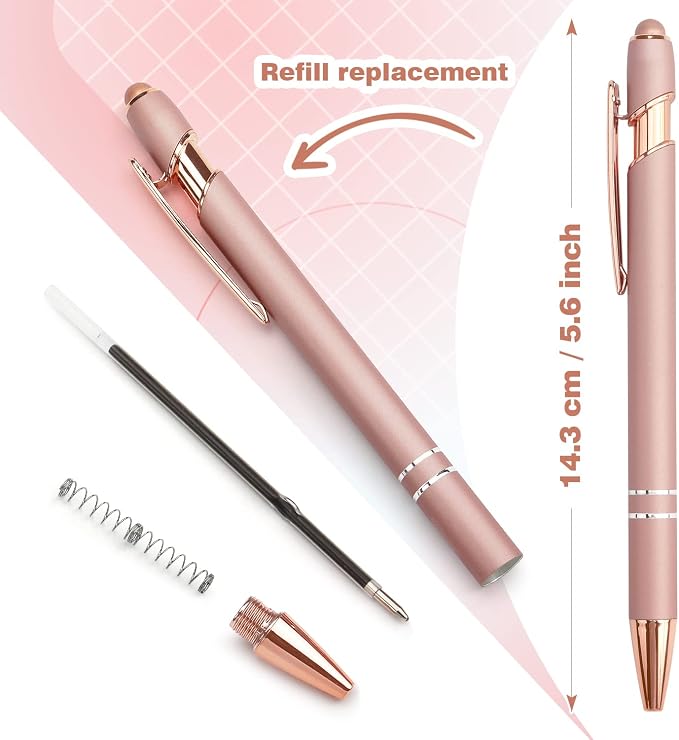6 Pack Ballpoint Pen 2-in-1 Stylus Retractable Ballpoint Pen - Image 3