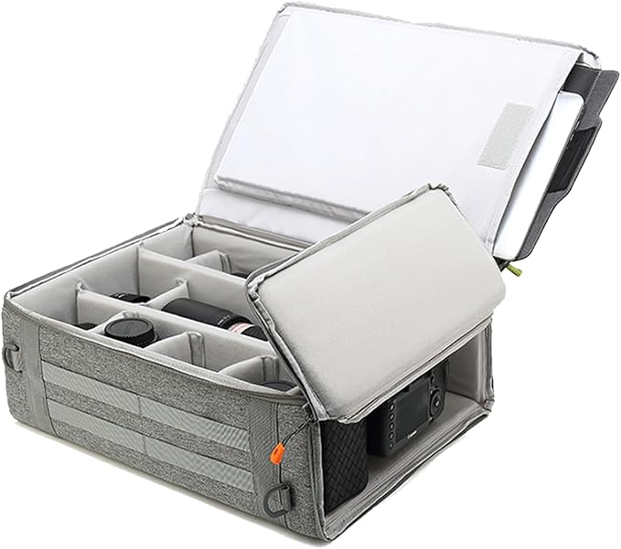 Camera Insert Bag, Shockproof &Pressure-proof Dual Opening Padded Camera Lens by svatin