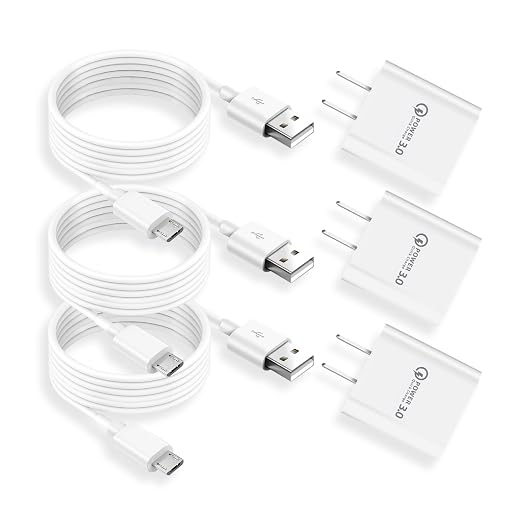 3 Pack 10ft QC3.0 Quick Charger by Unknown