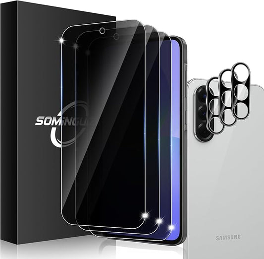 3+3 Pack for Samsung Galaxy A36 5G Privacy Screen Protector & Phone Camera Lens by SOMINGUIZN
