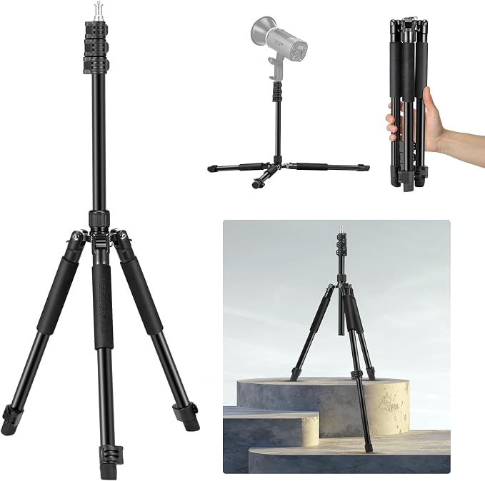 NEEWER Photography Light Stand, 1.5-6.4ft/47-195cm Aluminum Reversible Studio by Neewer