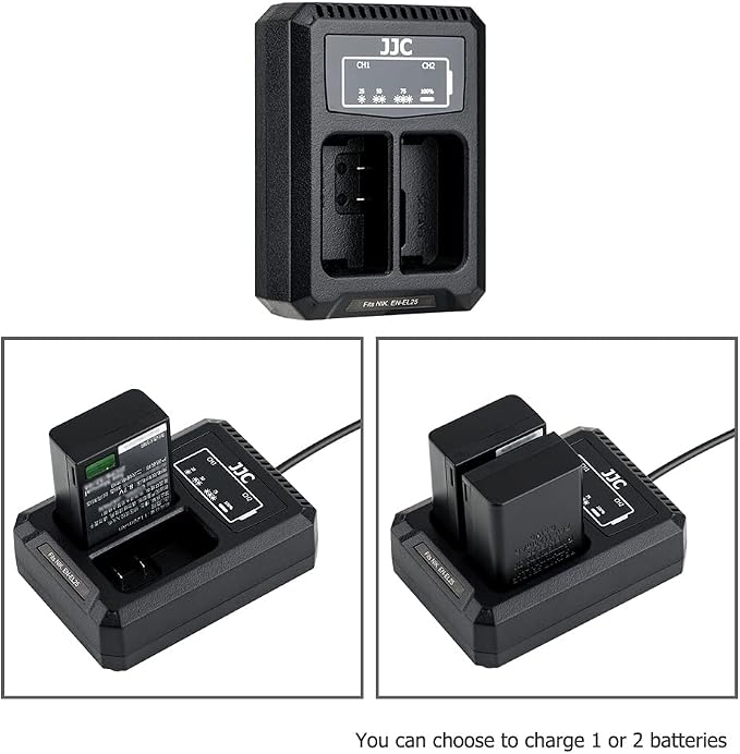 JJC EN-EL25 Battery Charger USB Dual Slot - Image 3