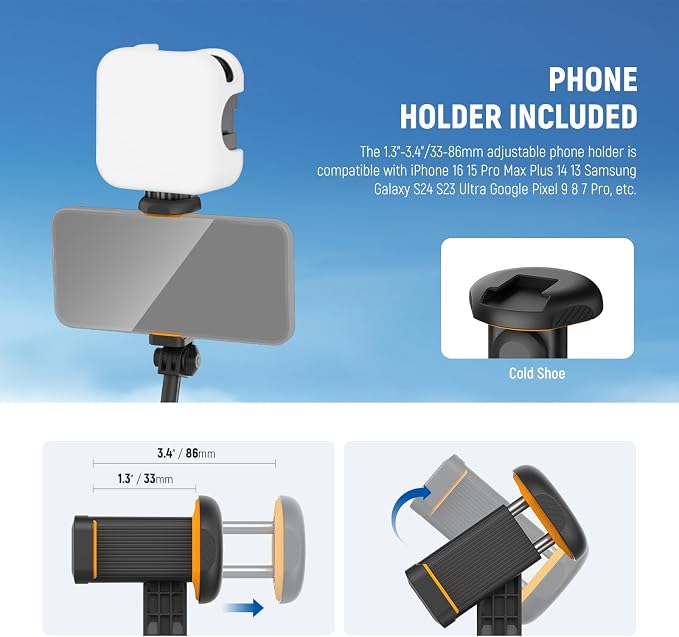 NEEWER Entry Level Version 16-71" Selfie Stick Tripod Compatible - Image 6