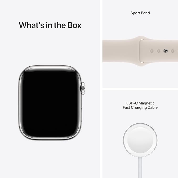 Apple Watch Series 7 Silver Stainless Steel Case - Image 5