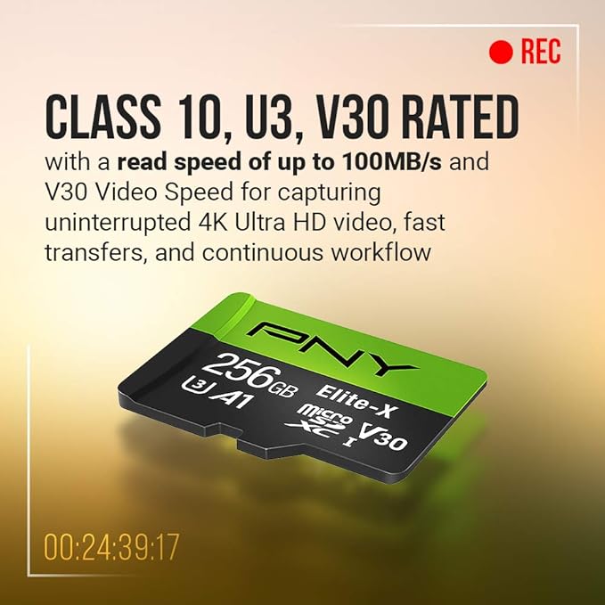 PNY 64GB Elite-X Class 10 U3 V30 microSDXC Flash Memory Card, Class 10 - Image 3