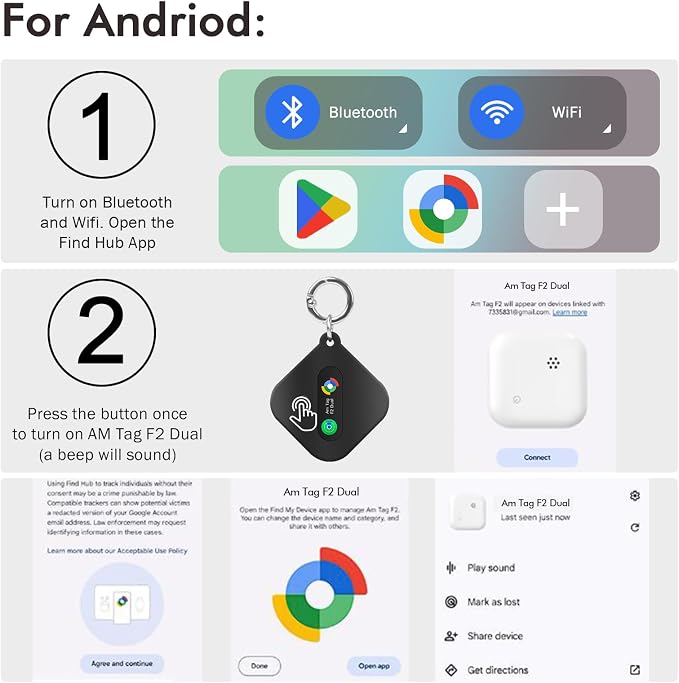 Dual System Bluetooth Tracker for iOS or Android-4 Packs, Compatible - Image 4
