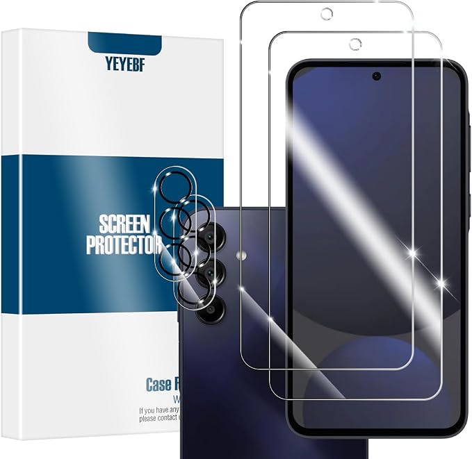 Screen Protector for Samsung Galaxy S24 FE, Tempered Glass for Galaxy S24 FE & by YEYEBF