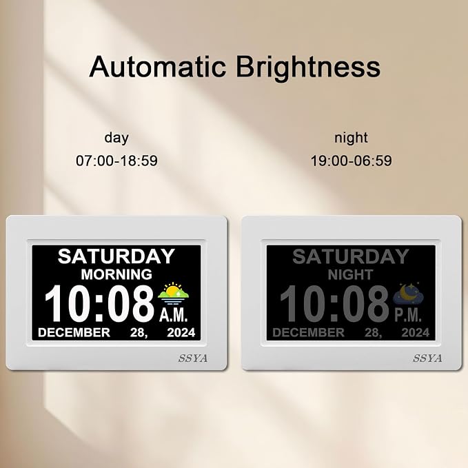 SSYA Digital Calendar Alarm Clock - Image 3