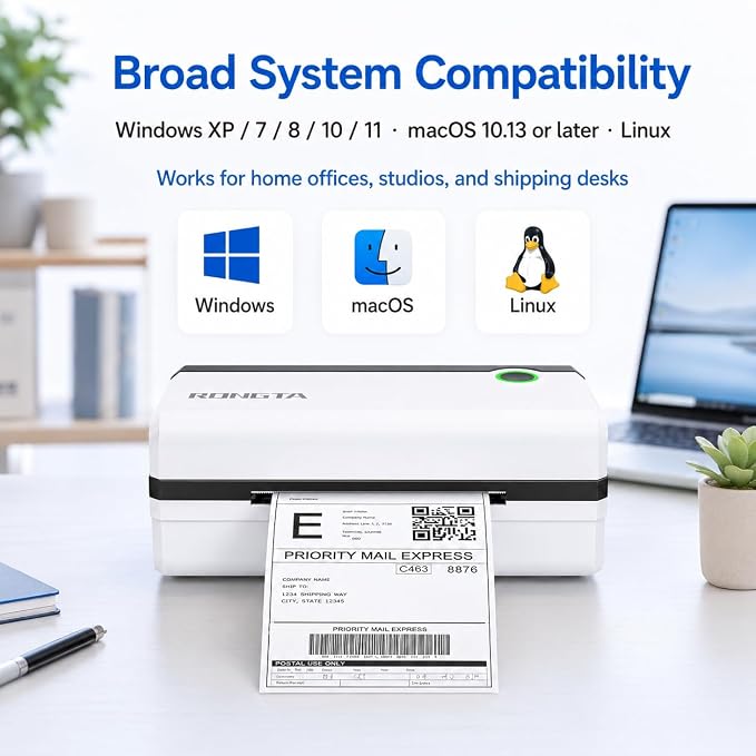 Rongta Bluetooth Thermal Shipping Label Printer, Wireless 4x6 Shipping Label - Image 3