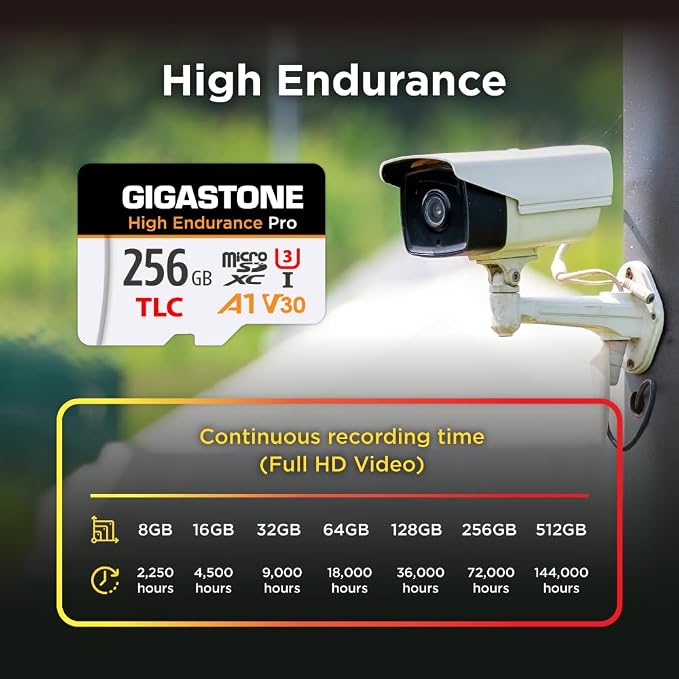 【5 Yrs Free Data Recovery】【Dash Cam】 GIGASTONE 256GB Micro SD Card, TLC High - Image 7