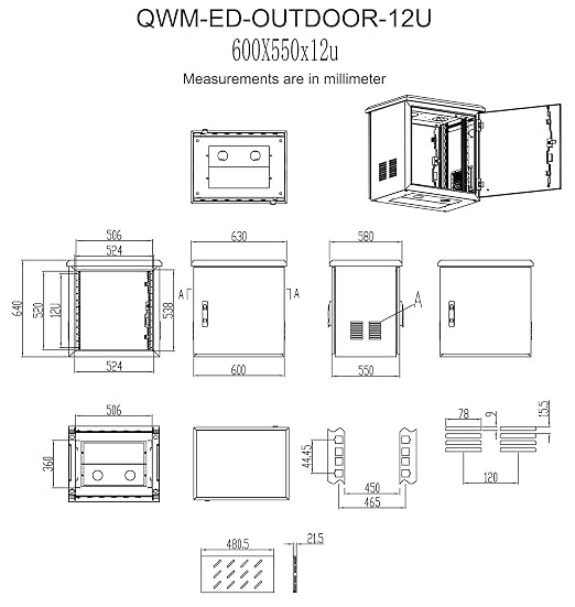 Electriduct 12U Outdoor Cabinet 21.6 Inch Depth IP55 Weather Resistant - Image 4