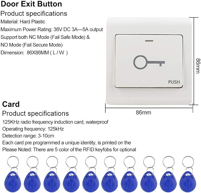 RFID Access Control System Kit: Fingerprint Time & Attendance Terminal - Image 8