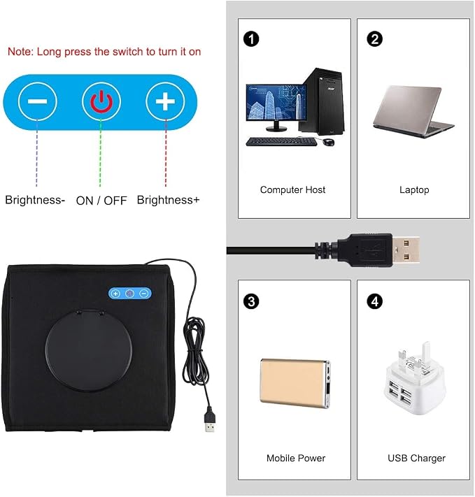 Foldable Photo Box Portable Studio Kit 12 Background Colors LED Dimmable - Image 3
