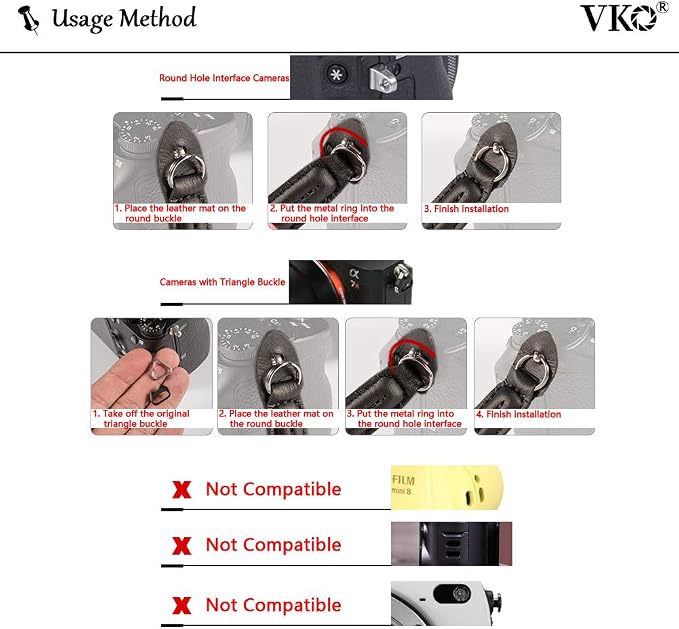 VKO Vintage Camera Neck Strap, Nylon Rope Camera Shoulder Straps - Image 2