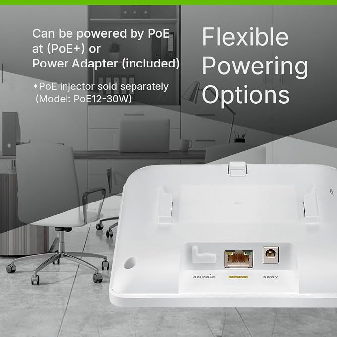 Zyxel WiFi 7 Wireless Access Point BE6500 | PoE+ / AC Powered | 2.5Gb Ethernet - Image 3