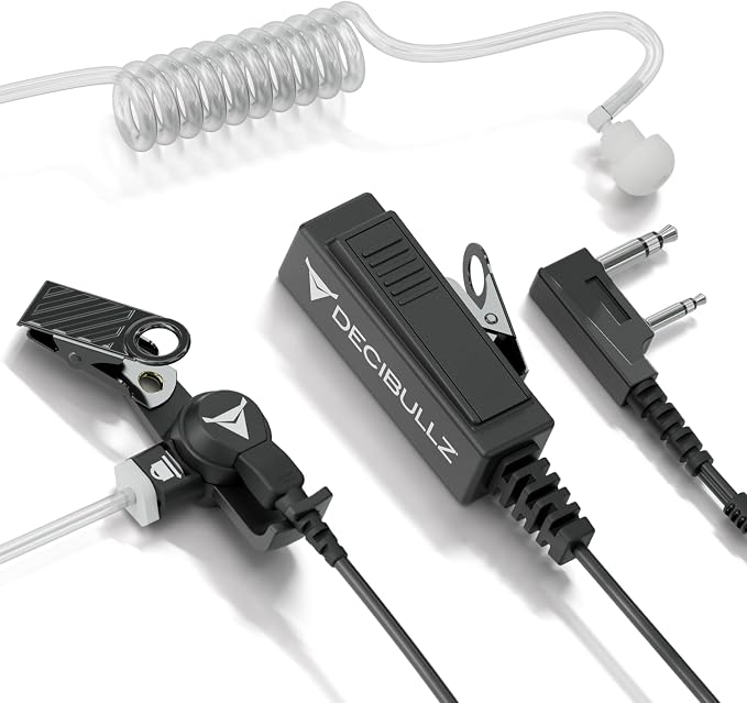 Decibullz 2-Way Surveillance Acoustic Tube Headset, K1 Earpiece Audio Set by Decibullz