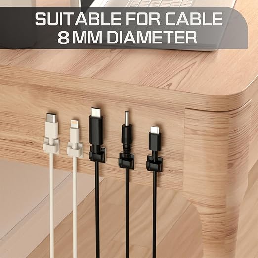 KGROTE 100PCS Cable Clips, Adhesive Wire Clips Strong Cord Clips Wire Holders - Image 3