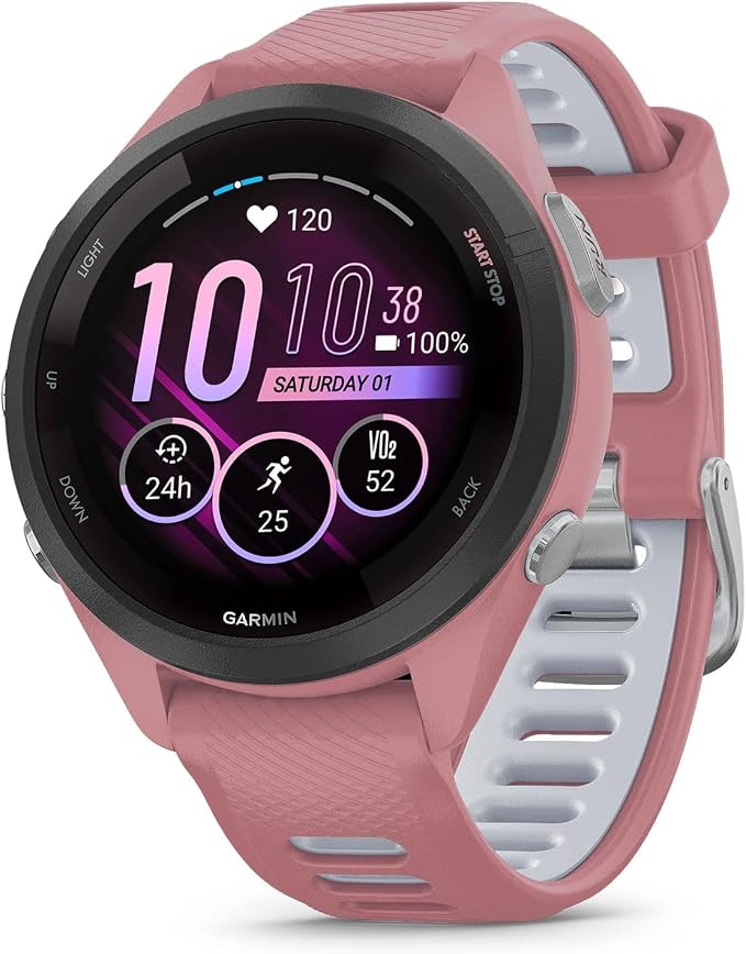 Garmin Forerunner 265S Running Smartwatch, Colorful AMOLED Display, Training by Amazon+Renewed