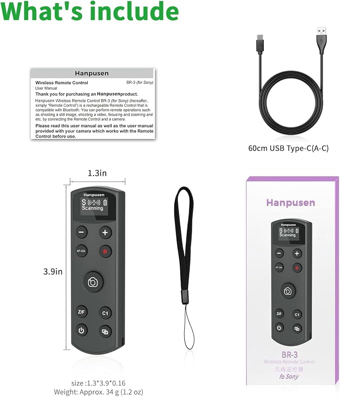 for Sony Camera Rechargeable Remote Control Wireless Shutter Release Compatible - Image 9