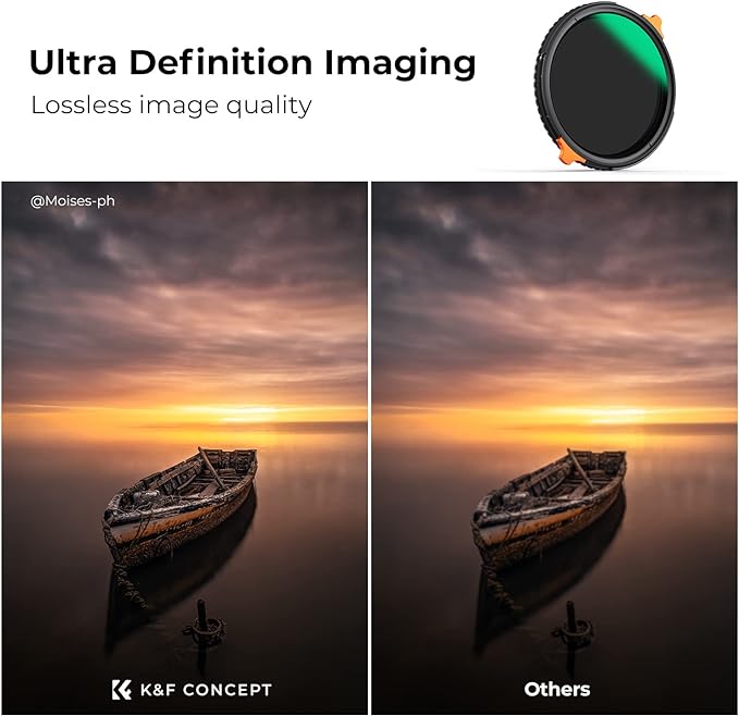 K&F CONCEPT 43mm ND4-64 ND Lens Filter Variable & CPL Polarizers Filter 2-in-1 - Image 5