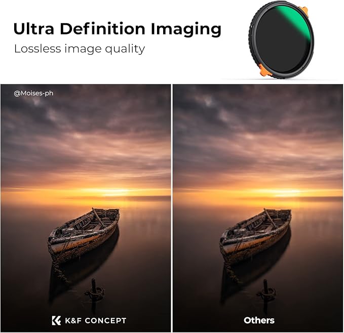 K&F CONCEPT 77mm ND4-64 ND Lens Filter Variable & CPL Polarizers Filter 2-in-1 - Image 5
