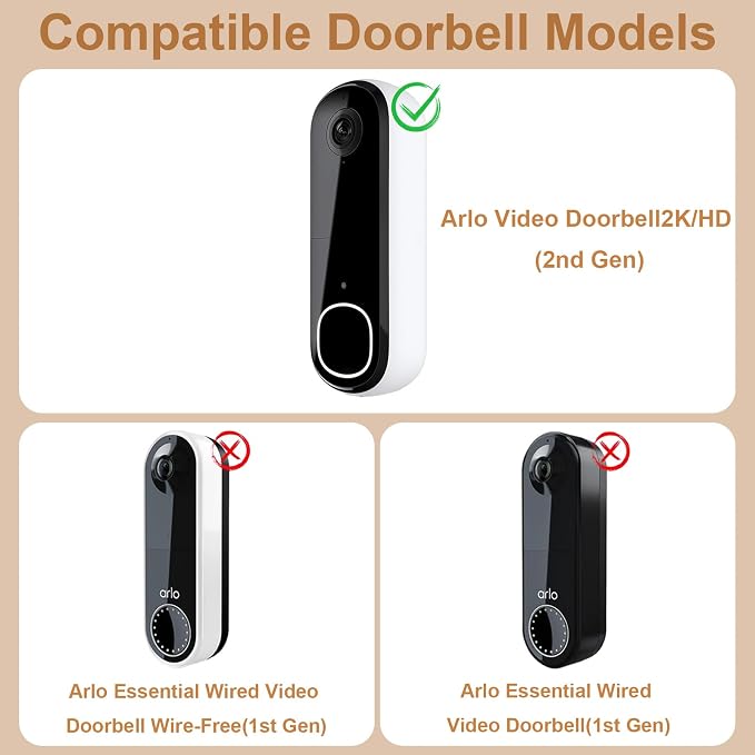 Anti-Theft Doorbell Mount Compatible - Image 2