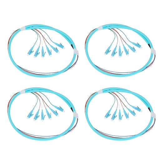 4PACK LC-OM3 6 Pigtail 6 Strand Multimode OM3/OM4 50/125 LC-UPC Fiber Pigtail by ProfessionalFiberNetworkDevicemanufacturer