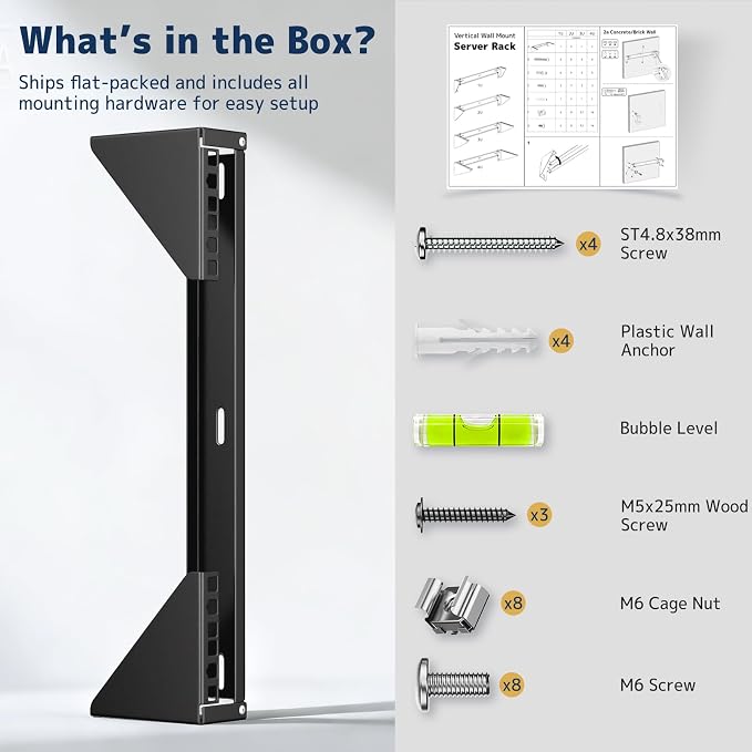 2U Vertical Wall Mount Rack - Image 5